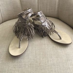 JustFab Snakeskin Print Gladiator Sandal